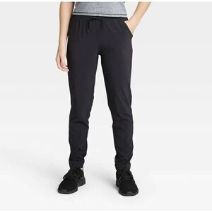 Girls Stretch Woven Athletic Pants All in Motion Black Size XS(4/5). NWT. Q
